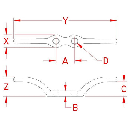 Marine-Grade Stainless Steel Flagpole Cleat - Image 2