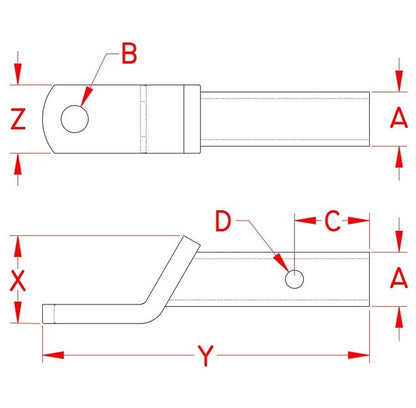 Heavy Duty Stainless Steel Trailer Tongue for 2" Receiver with 1" Shank Hitch Ball - Image 2