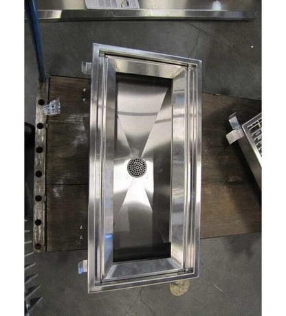 Pacific Stainless Products 96x18 Stainless Steel Fiberglass Grating Floor Trough - Image 1