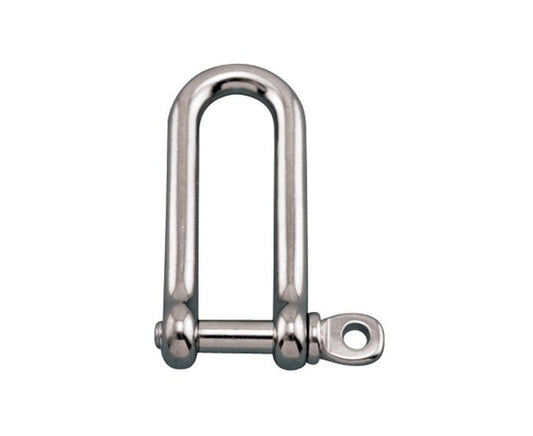 Stainless Steel Long D Shackle with Screw Pin - Grade 316 - Image 1