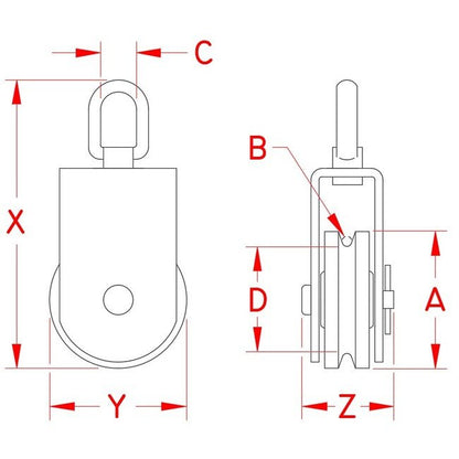 Stainless Steel Wire Square Swivel Block for Rigging - Image 2