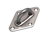 Suncor Stamped Diamond Pad Eye, 304 Stainless Steel, 3-1/4 in