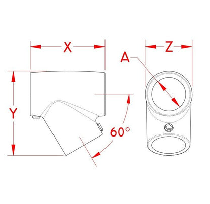 316 Stainless Steel Universal T Rail Fitting for Sailboat and Powerboat Railings - Image 2