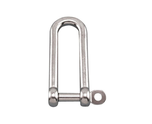 Grade 316 Stainless Steel Long D Shackle with Captive Pin - Image 1