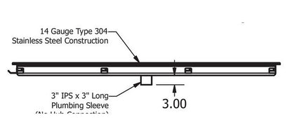 102in x 24in Stainless Steel Fiberglass Grating Trough - Image 3