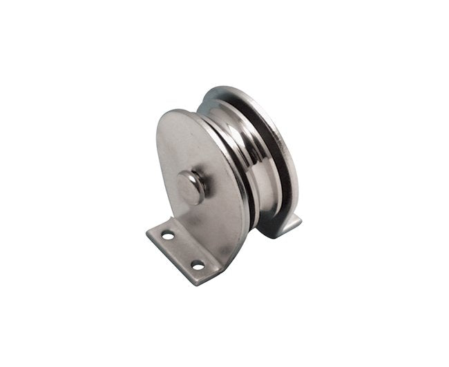 Stainless Steel Round Surface Mount Block for Rope - Image 1