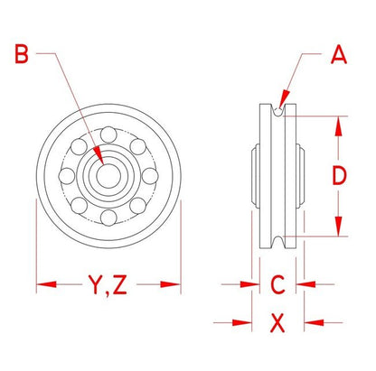 Suncor Stainless Steel Bearing Wire Rope Sheave - Image 2