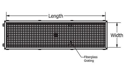 78-Inch Stainless Steel Fiberglass Grating Floor Trough - Image 2