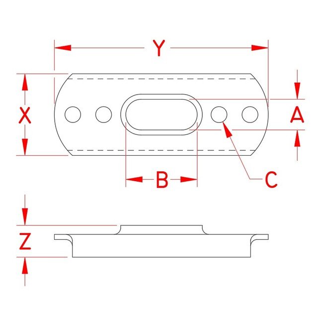 Stainless Steel Swage T Plate - Image 2