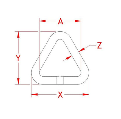 Suncor Triangle Loop 316 Stainless Steel Ring - Image 2