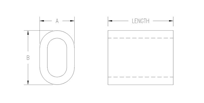 0.135 Inch (in) Dimension A and 3/64 Inch (in) Cable Diameter Stainless Steel Compression Sleeve - Image 2