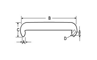 Stainless Steel Oval Grip Pull Handles - Inch - Image 2