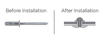 Stelock All Steel Dome Head Rivet - 19.0mm Body Length, Zinc Plated Chromium (Cr) VI Free - Image 2