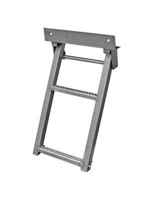 Stow Away Trucks 2-Step Stainless Steel Ladder - Image 1