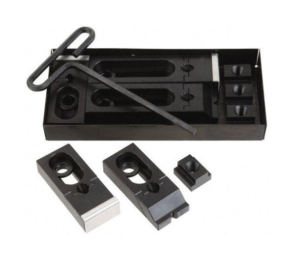 Gibraltar Fixturing Step Block and Clamp Set - 5/8" Table T-Slot, 50 Pieces - Image 1