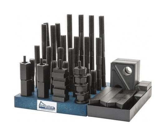 Gibraltar 11/16 Inch Table T-Slot 50-Piece Fixturing Step Block & Clamp Set - Image 1