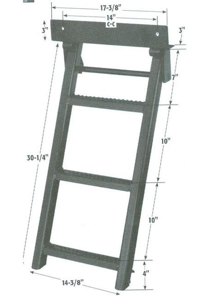 Heavy-Duty 3-Step Truck Ladder - Image 3