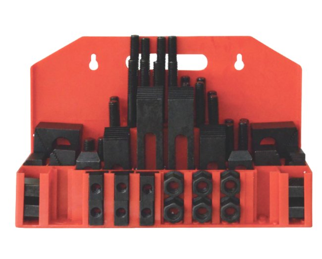 Precise 1/2in Table T-Slot 52 Piece Deluxe Clamp Set for Milling Machines - Image 1