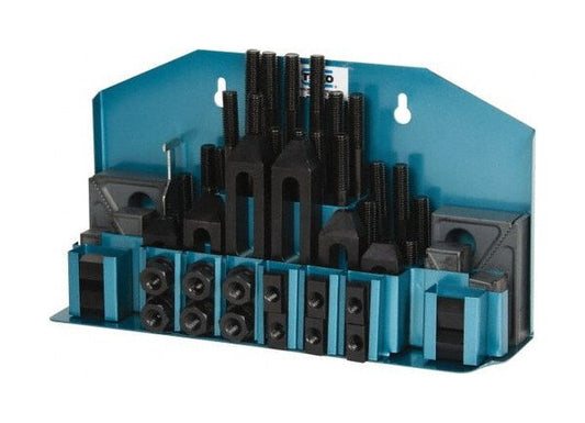 TE-CO Step Block and Clamp Set with 9/16 Inch Table T-Slot and 1/2-13 Stud Size - Image 1