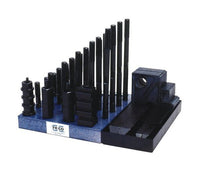Gibraltar 11/16 Inch Table T-Slot and 1/2-13 Stud Size Fixturing Step Block and Clamp Set
