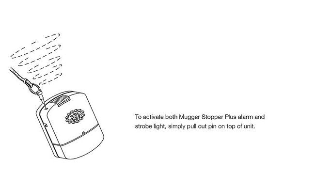 STI Mugger Stopper® Plus Alarm with Built-in Flashlight - Image 2