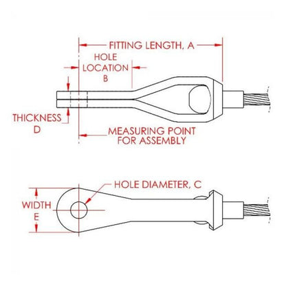 0.375 Inch (in) Width Military Speciation (MS) Stainless Steel Strap Eye - Image 2