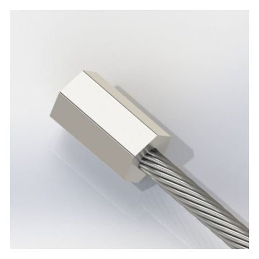 0.75 Inch (in) Fitting Length and 0.188 Inch (in) Maximum Mating Cable Diameter Commercial Stainless Steel Straight Plug - Image 1