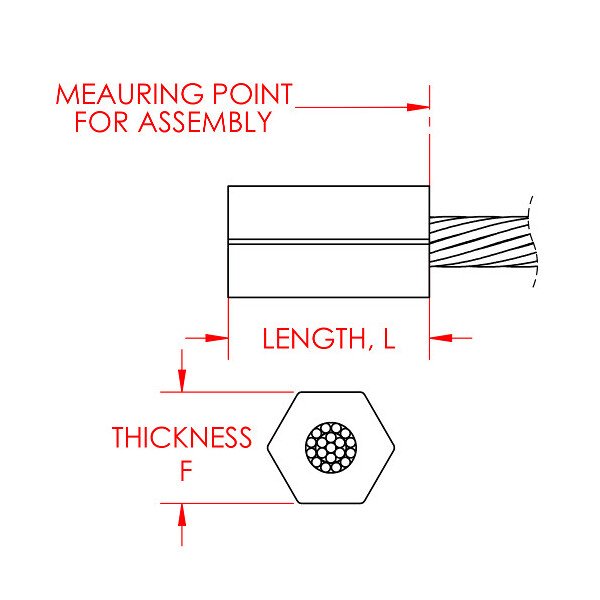 0.75 Inch (in) Fitting Length and 0.156 Inch (in) Maximum Mating Cable Diameter Commercial Stainless Steel Straight Plug - Image 2