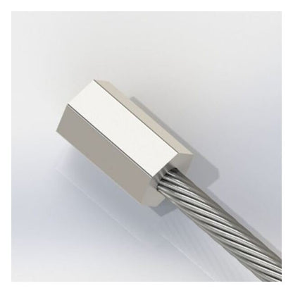 0.75 Inch (in) Fitting Length and 0.156 Inch (in) Maximum Mating Cable Diameter Commercial Stainless Steel Straight Plug - Image 1