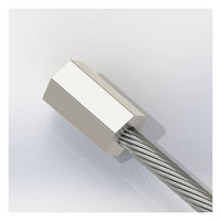 0.625 Inch (in) Fitting Length and 0.125 Inch (in) Maximum Mating Cable Diameter Commercial Stainless Steel Straight Plug