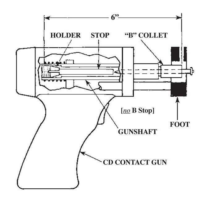 Capacitor Discharge Weld Gun Shaft Stops & Holder - Image 1