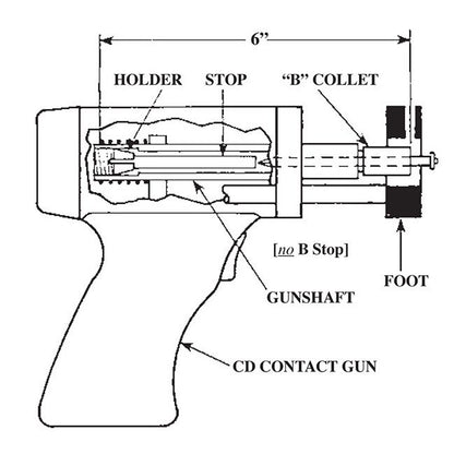 Capacitor Discharge Weld Gun Shaft Stops & Holder - Image 1