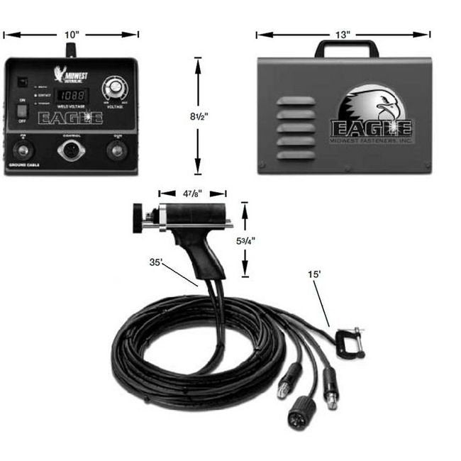 Eagle CD Stud Welder - Weld Pins & Studs up to 1/4" - Image 2