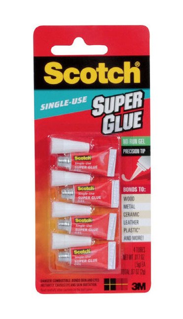 Scotch Single-Use Super Glue Gel Adhesive Tubes - Image 1