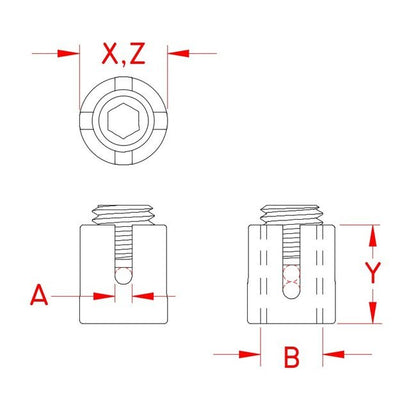 316 Stainless Steel Surface Mount Cross Wire Clamp for Trellis and Netting - Image 2