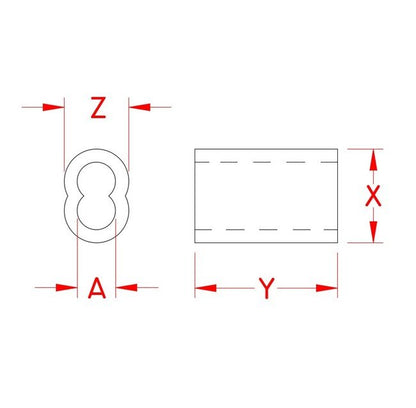 Suncor Copper Swage Sleeve for Wire Rope Assembly - Image 2