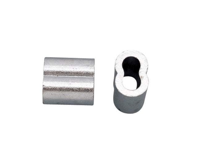 Suncor Zinc Plated Copper Swage Sleeve for 1/16" to 1/2" Wire Sizes - Image 1