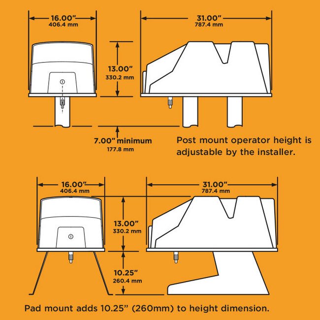 DoorKing 1 HP Motor Vehicular Swing Gate Operator - Image 2