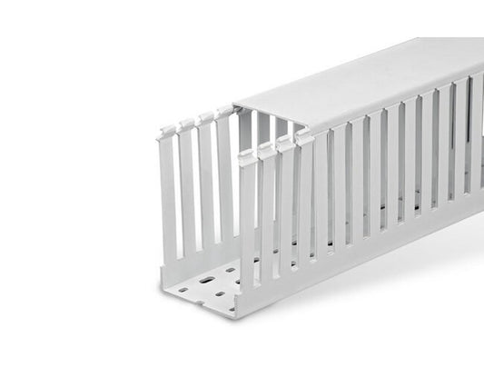 White T1 Standard Finger Wiring Duct - 3x3 Inches - Image 1