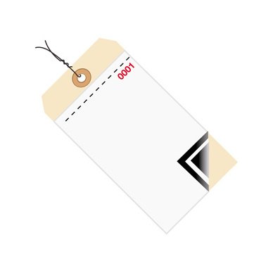 Carbon Style Inventory Tags - 3 Part, 6-1/4 x 3-1/8 in - Image 1