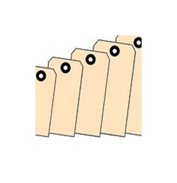 Durable Pre-Wired 6-1/4 x 3-1/8 Inch Manila Shipping Tags - Pack of 1000 - Image 1