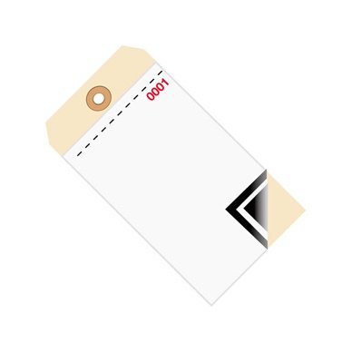 Tyvek White Shipping Tags - 3-1/4 x 1-5/8 Inches - Image 1