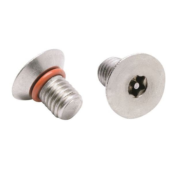 Tamperproof Silicone O-Ring Flat Head Screw - 6 Lobe, T-25 Drive - Image 1