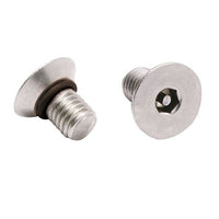 Tamperproof Seal Screw 1/4-20 x 3/4 Stainless Steel 82º Flat Head w/ Buna O-Ring