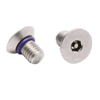 Tamperproof Seal Screw M6 x 20 Stainless Steel 90° Flat Head Socket with Fluorosilicone O-Ring