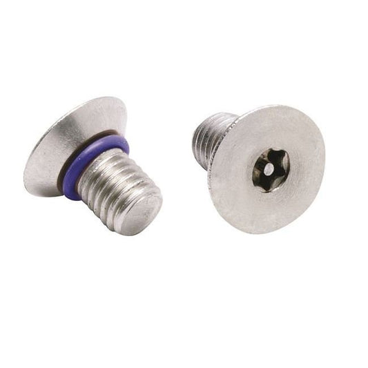6 Lobe Flat Head Tamperproof Seal Screw with Fluorosilicone O-Ring - Image 1