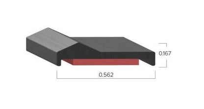 Uni-Grip 0.562" x 0.167" Rubber Tape Seal - Image 2