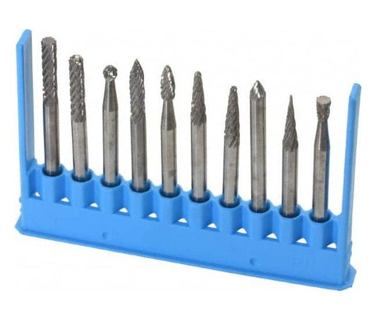 USA-Made 10-Piece Tungsten Carbide Tap, Die, and Drill Set - 1/8in Shank - Image 1