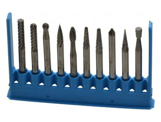 USA-Made Tungsten Carbide Tap, Die, and Drill Set - 10 Piece 1/8in Shank - Image 1