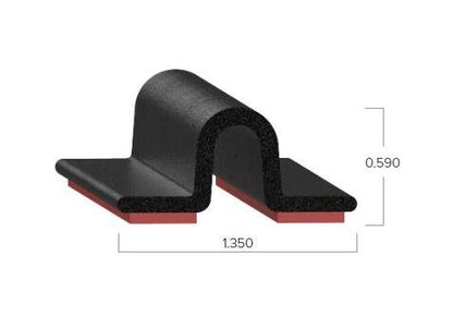 Uni-Grip 1.350" x 0.590" Sponge Tape Seal - 3M Heat-Activated Tape - Image 2